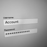 Username and password login fields on a screen
