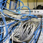 Network switch with many patch cables