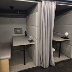 Quiet office workspace booths